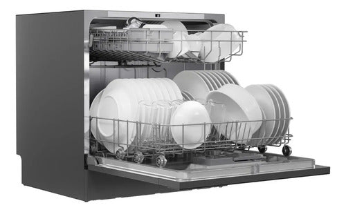Lava Louças 8 Serviços Cinza Touch Plus Midea Cinza 127v Cinza 127v