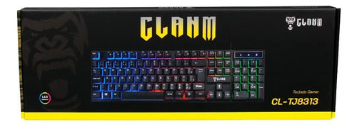 Teclado Gamer Clanm Shadow Valley Abnt2 Led Rainbow Anti-ghosting Usb Preto Português Brasil