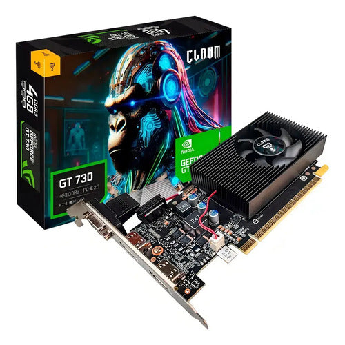 Placa De Video Clanm Geforce Nvidia Gt730 4gb Ddr3 128bit Gt 730