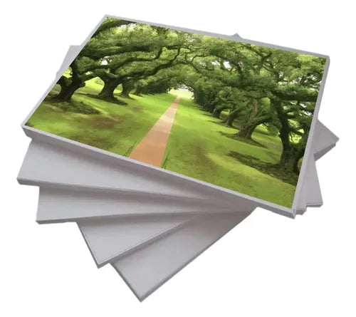 50 Folhas Masterprint 230g A4 Glossy Papel Fotografico Branco