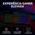 Teclado Mecânico Gamer 60% Clanm Night Walker V2 Rgb Switch Red Abnt2 Preto Português Brasil