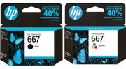 Kit Tinta Cartucho Hp 667 Preto E 667 Colorido