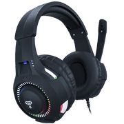 Headset Gamer Cyber Clanm Estereo 40mm LED Rainbow Microfone Omnidirecional