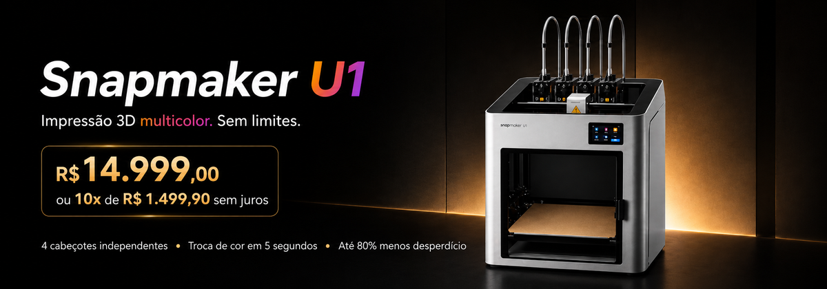 Snapmaker U1 — impressora 3D multicolor com 4 cabeçotes independentes