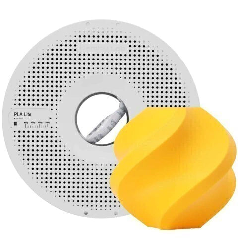 Filamento PLA Lite Amarelo Girassol 1kg Bambu Lab com Carretel Reutilizável